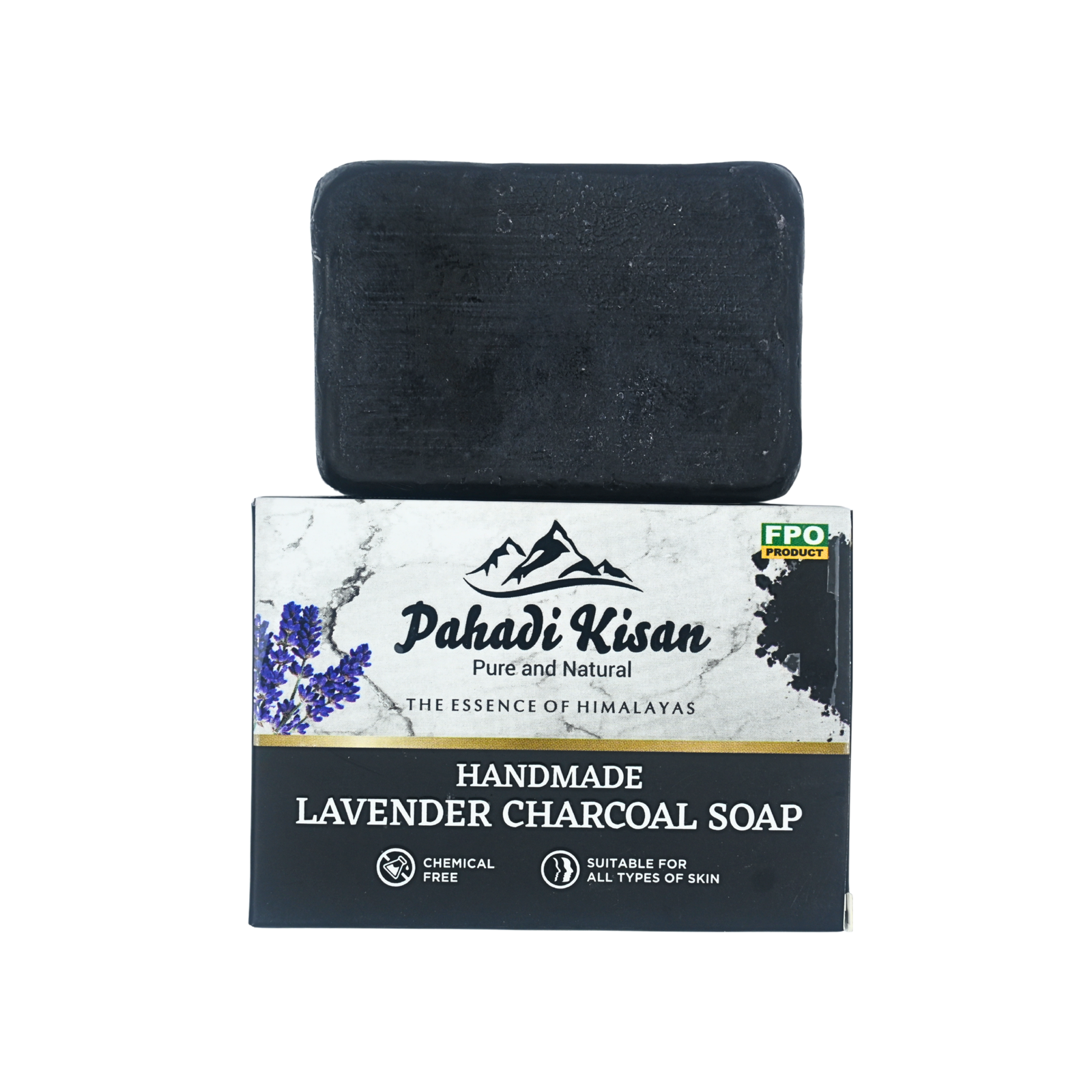 Lavender Charcoal Soap Pahadi Kisan